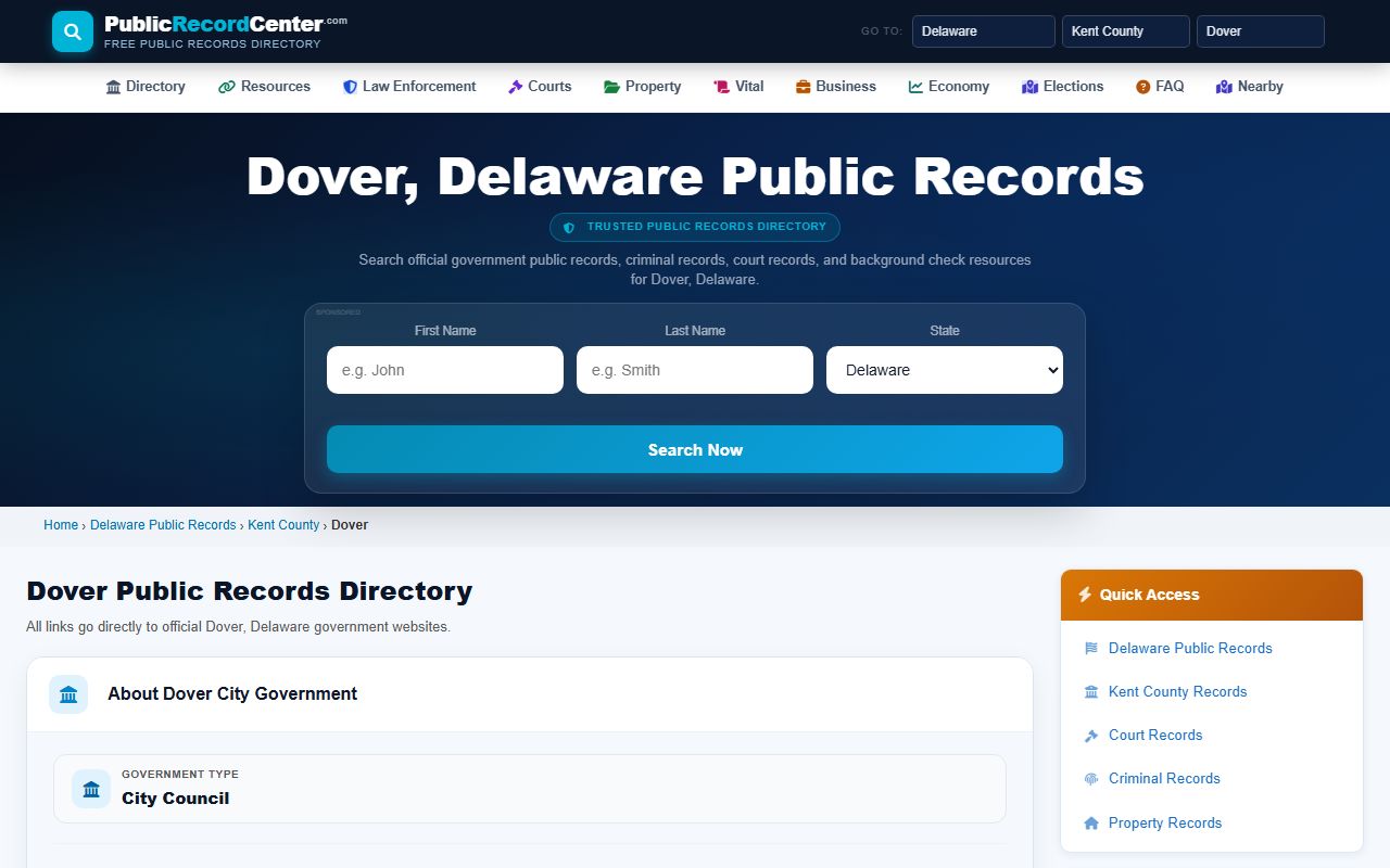 Dover Busted Mugshots - Dover public records page