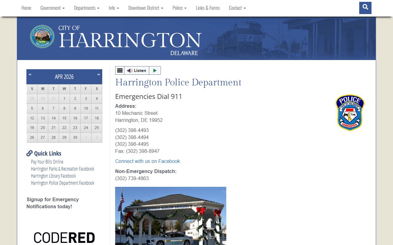 Harrington Busted Mugshots - Harrington Police home page