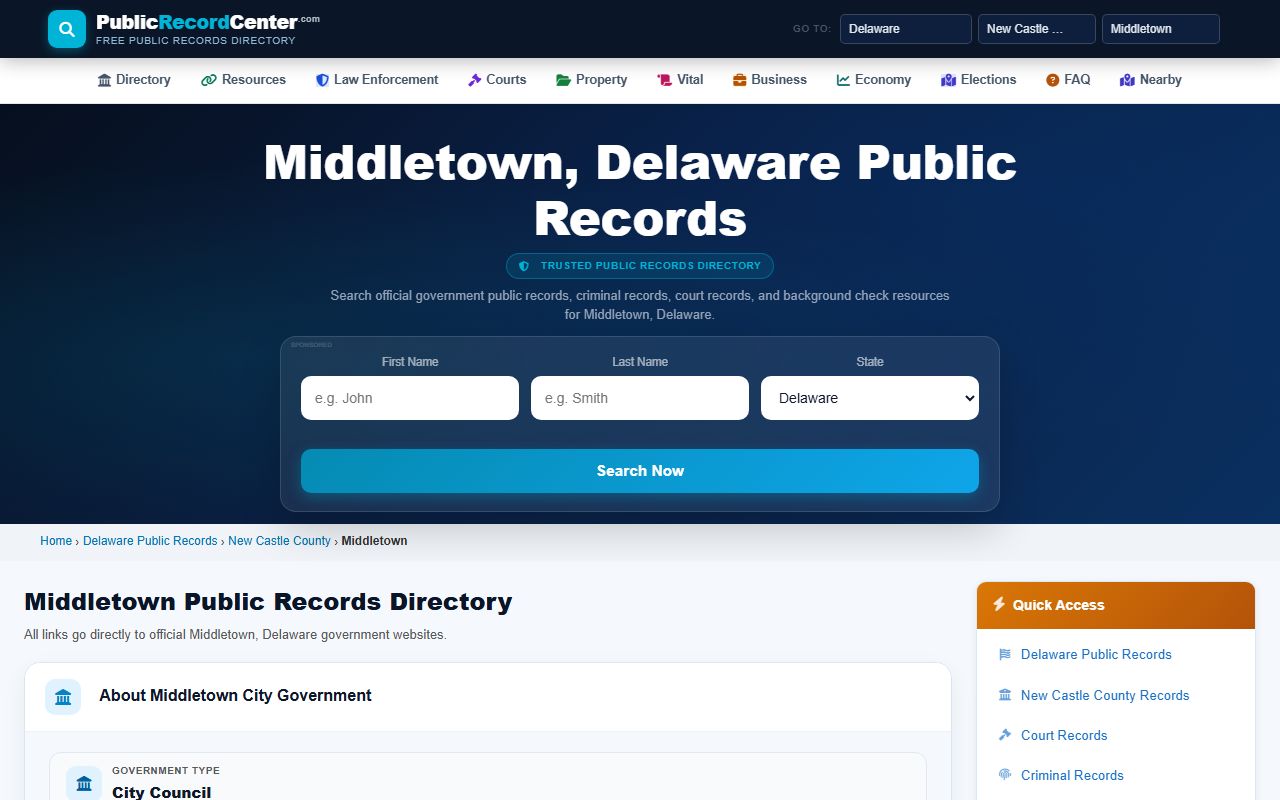 Middletown Busted Mugshots - Middletown public records page