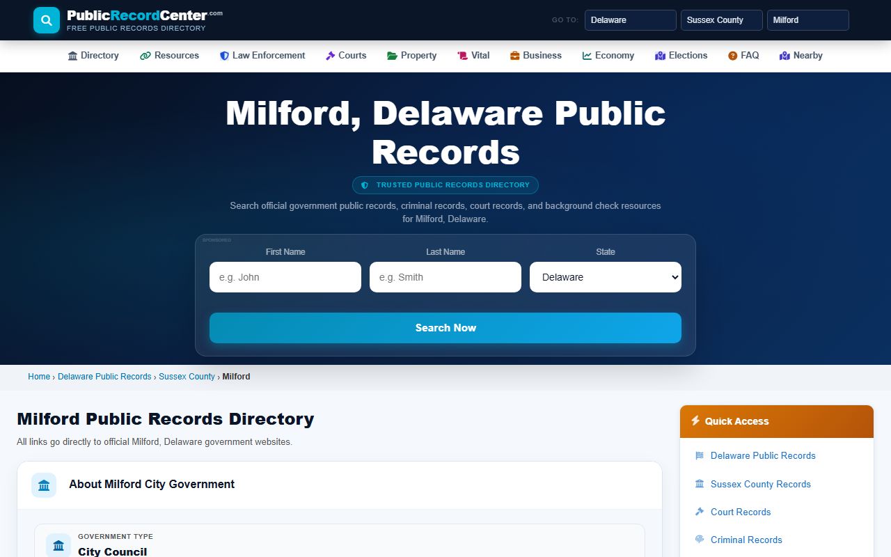 Milford Busted Mugshots - Milford public records page