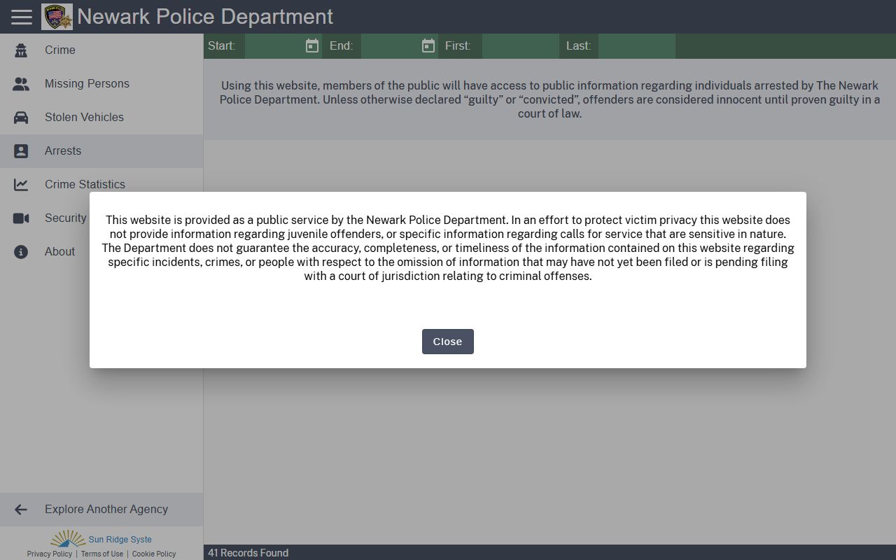 Newark Busted Mugshots - Newark CitizenRIMS arrests portal