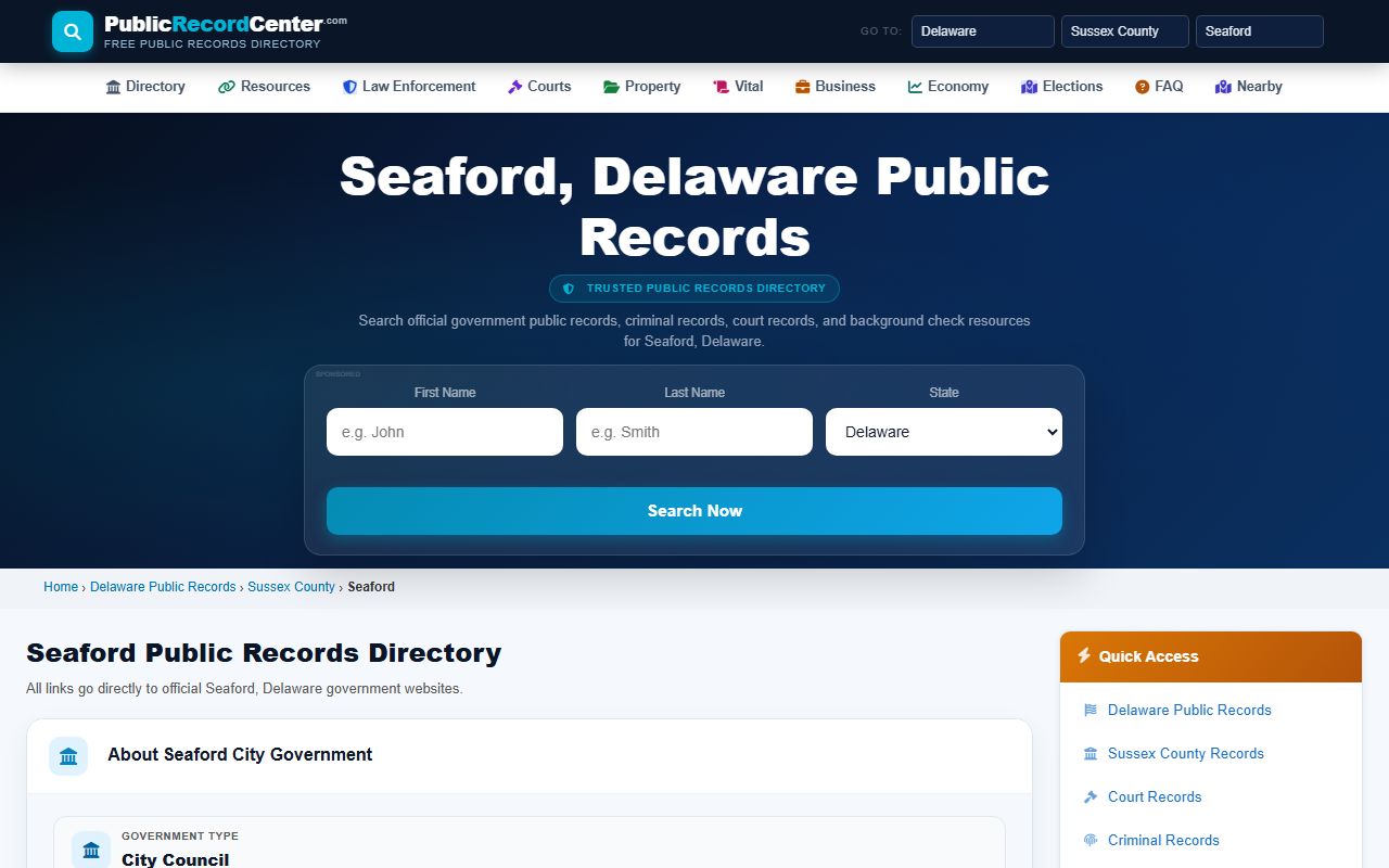 Seaford Busted Mugshots - Seaford public records page