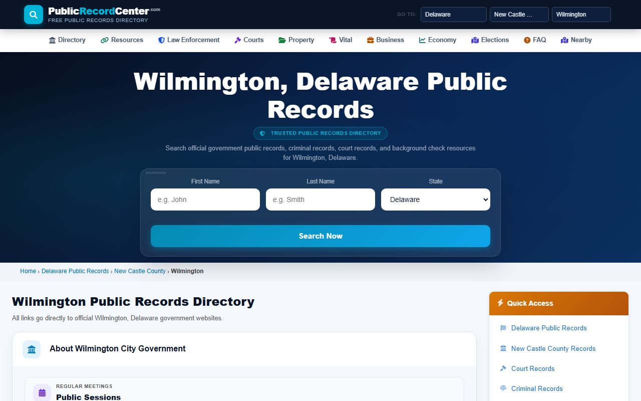 Wilmington Busted Mugshots - Wilmington public records page