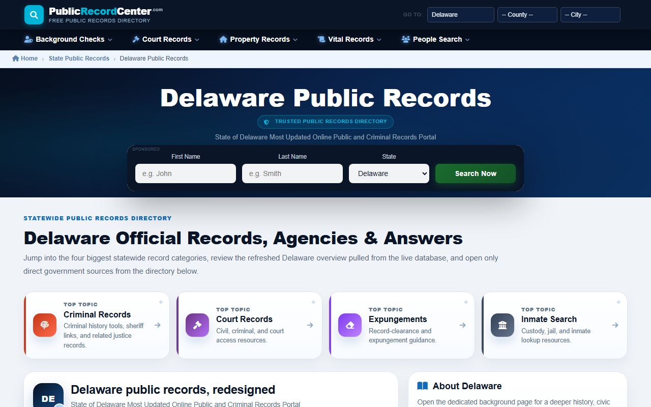Delaware Busted Mugshots - Delaware Public Records Center