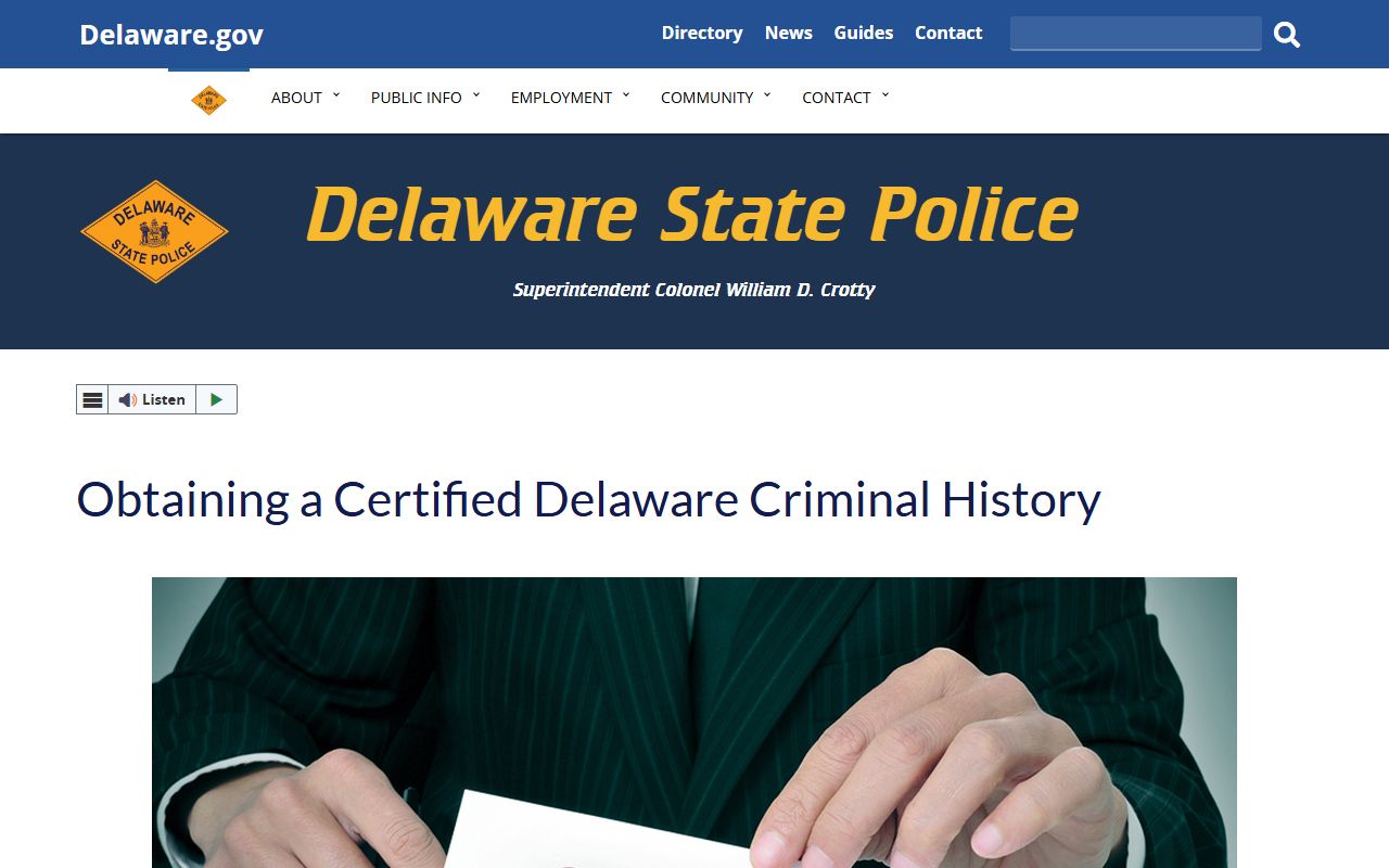Delaware Busted Mugshots - State Bureau of Identification background checks
